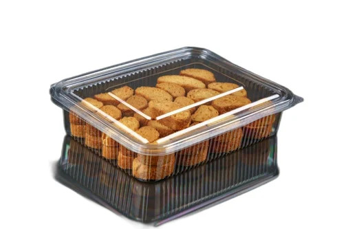 Plastic Food Container - Rectangular, Transparent Plastic, Heat Resistant | Durable, Eco-Friendly for Food Packaging