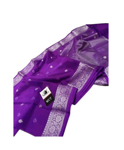 Purple Kora Silk Saree