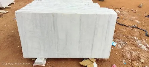 Rajasthan White Marble Slabs - 16mm Thickness Polished Finish | Durable Scratch Resistant Ideal for Flooring Applications