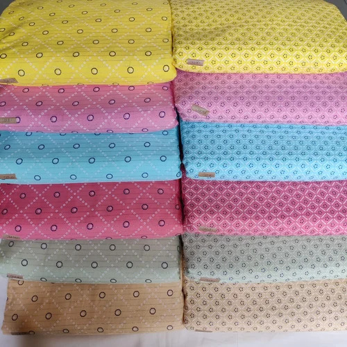 Rayon Silver Printed Fabric