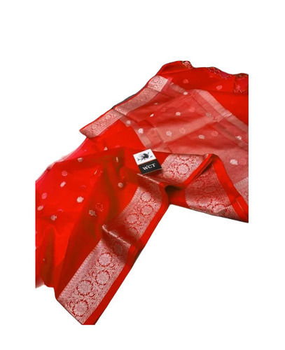 Red Kora Silk Saree