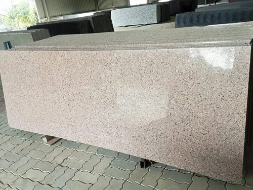 Rosy Pink Granite Slabs - Polished Finish, Durable & Scratch Resistant | Ideal For Flooring Applications, Made In India