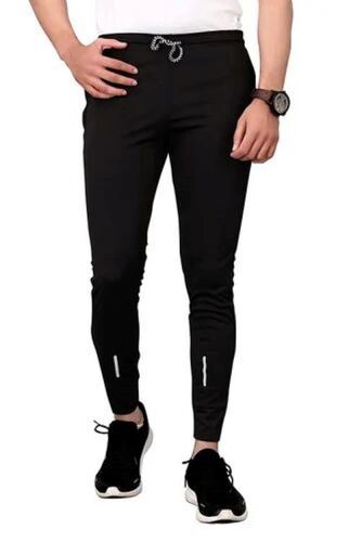 Stylish Mens Track Pant - Premium Lycra, Plus Size M-XXXL, Black | Elastic Waistband, Drawstring Closure, Moisture-Wicking, Quick-Drying, Lightweight Feel