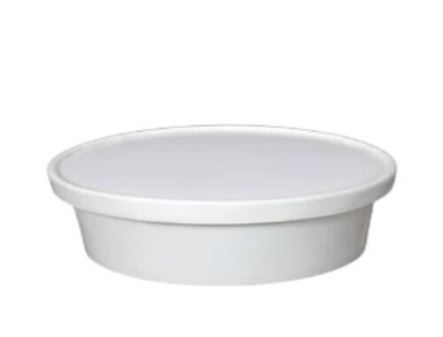 Paper Container - 350ml Size, Plain White Color | Round Shape for Food Packaging