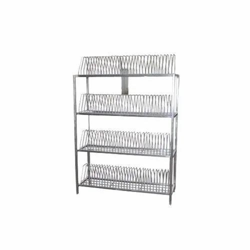 4 Shelves Stainless Steel Plate Racks