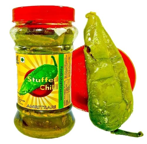 Amritsari Green Stuffed Chili Pickle