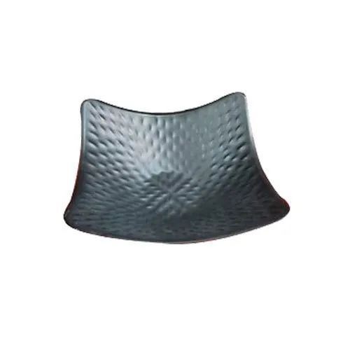 Biryani Melamine Serving Plate - Square Shape, Black Color With Coating Finish | Durable, Lightweight, Break-resistant, Heat-resistant, Colorful Options