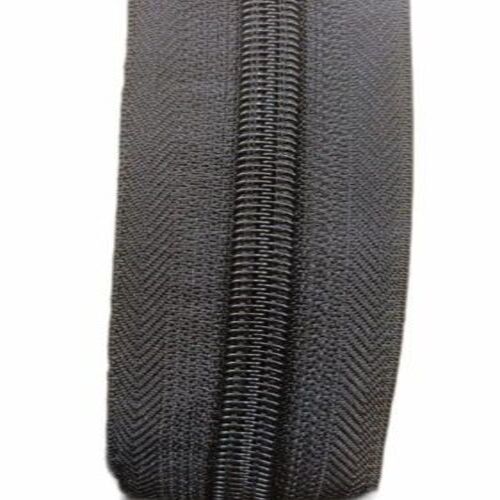 Black Cfc Plastic Zipper - Plastic Material, Close End, Roll Length: 200 Yard, Color: Black | Features: Custom Size, Plain Pattern