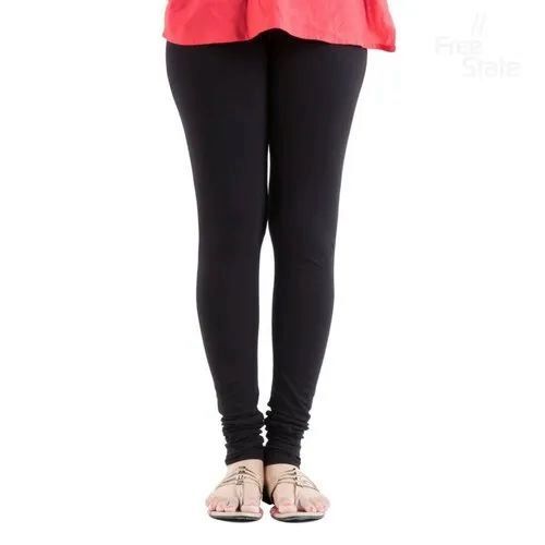 Black Leggings - Cotton Lycra, L/XL/XXL Size, Black Color | Premium Quality, Stylish Design, Breathable, Wide Waistband, Non-See-Through, Easy Care