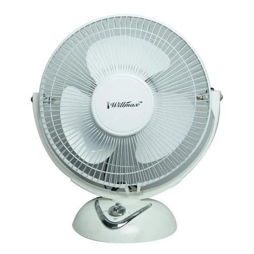 Electric Table Fan - 65W Power, Three Blades, White Color | Durable and Energy Efficient Design