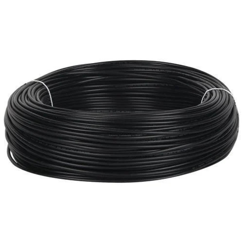Electrical Wire - 1.5 Sqmm Copper Conductor, Black PVC Insulation | Higher Strength, Easy to Use, Shock and Heat Resistant, Flexible Application