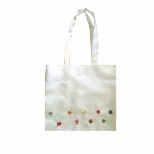 Embroidered Bags - Polyester, Customized Size | Durable, Washable, Moisture Proof, Attractive Design with Flexiloop Handle