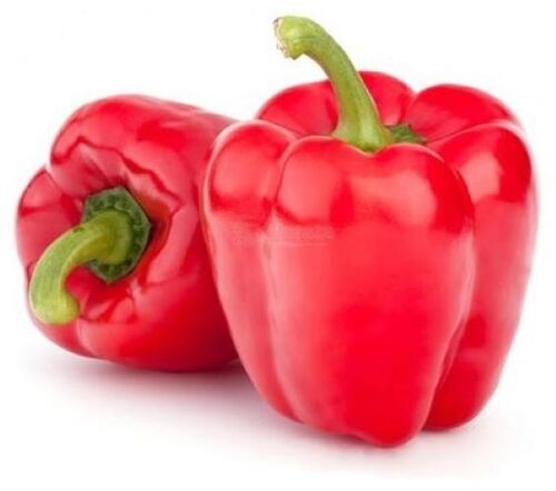 Fresh Red Capsicum - Premium Grade, Good Condition | Low in Calories, Good Source of Fiber, Hydrating Properties, Versatile Ingredient, Supports Immune Health, Enhances Visual Appeal, Great for Salads, 7-Day Shelf Life, Seasoned Style