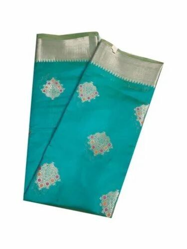 Green Semi Silk Banarasi Saree