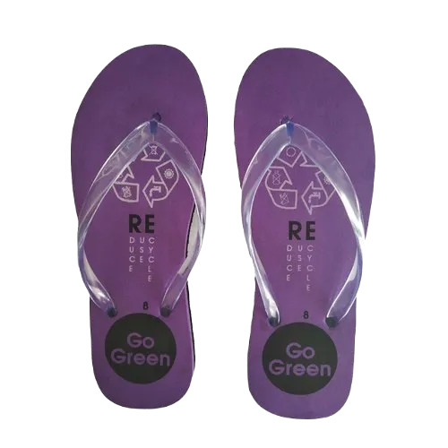 Ladies Slipper - EVA , Purple Printed Casual Wear for Girls, Summer Fancy Style