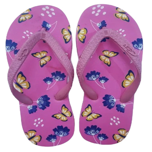 Ladies Fancy Printed Rubber Slipper - Size 4 to 8, Multicolor Design for Casual Summer Wear