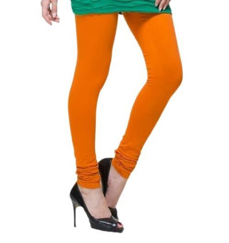 Orange Ladies Plain Legging