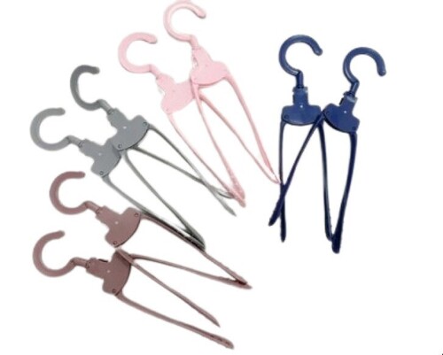 Plastic Cloth Hanger - Light Weight, Foldable Design | Pocket Friendly, Various Colors Available, Standard Garment Size, Crack Resistant