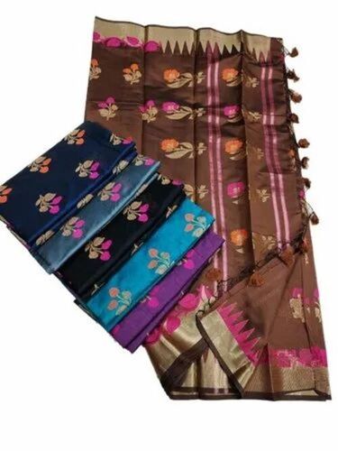 Printed Banarasi Semi Silk Sarees