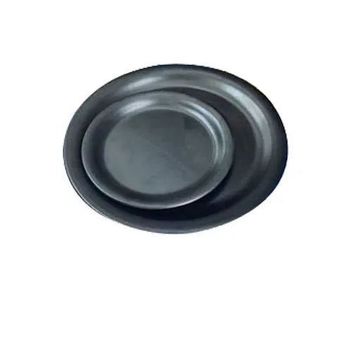 Round Shape Melamine Grill Serving Plate - 3-7 Inch, Black with Coating Finish | Premium Quality, Durable Material, Lightweight Design, Break-Resistant, Heat Resistant, Colorful Options
