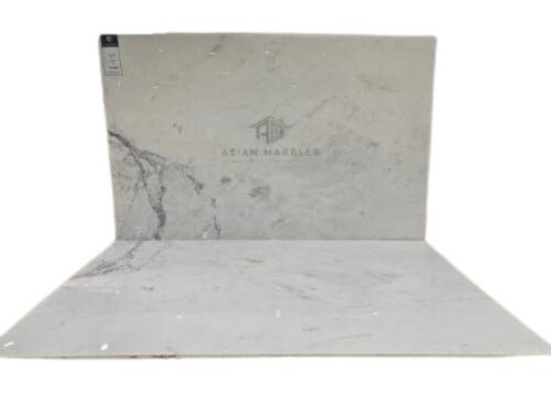 Snow White Marble - Customized Slabs, Polished Finish, Easy to Wash, Low Maintenance, Crack Resistant, Installs Effortlessly, Enhances Wall Appearance