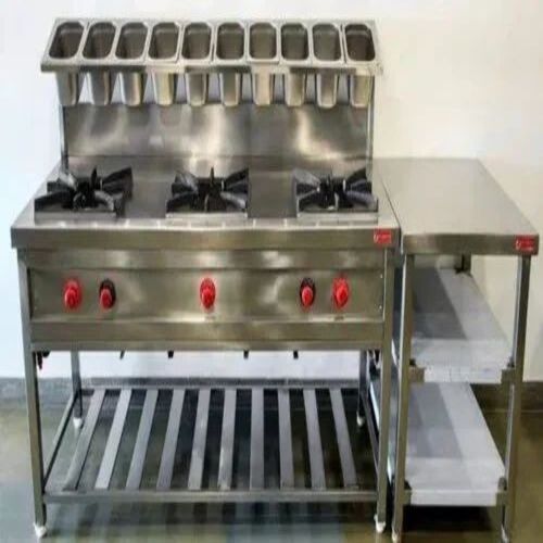 Ss Three Burner Cooking Range