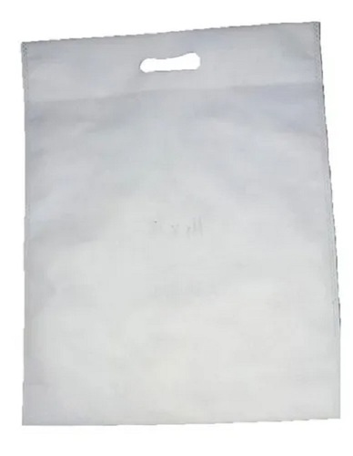 White D Cut Non Woven Bag
