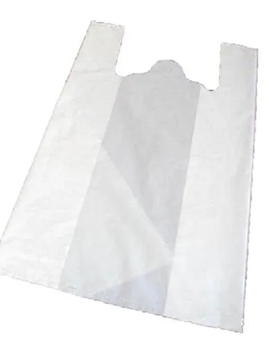 White W Cut Non Woven Bags - Durable and Eco-Friendly, Perfect for Shopping Use