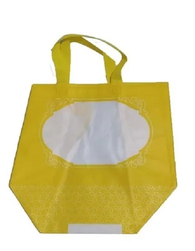 Yellow Non Woven Laminated Box Bag