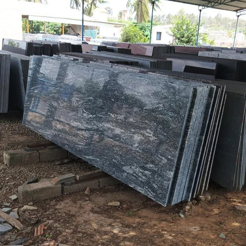 18 mm Asian Grey Granite Slab - Rectangular Shape, Scratch Resistant, Polished Surface Finish | Ideal for Flooring Applications