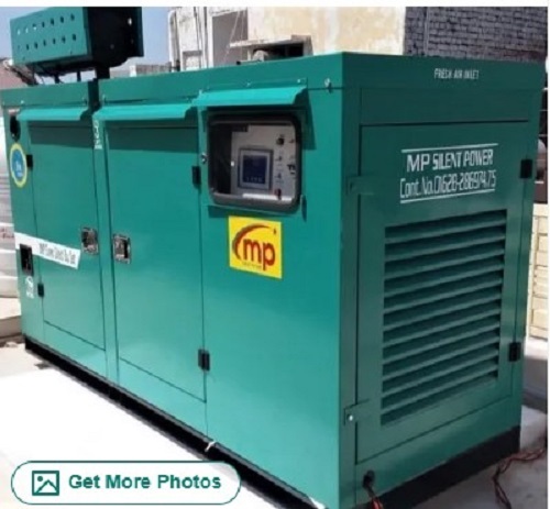 Most Power 25 KVA Silent Diesel Generator - 4.25 Liter Fuel Consumption, 4 Cylinder Rotary Field Alternator, Water Cooling System, Green Color, 64 Liter Fuel Tank Capacity, 1 Year Warranty, Single Phase, Rated Voltage 230