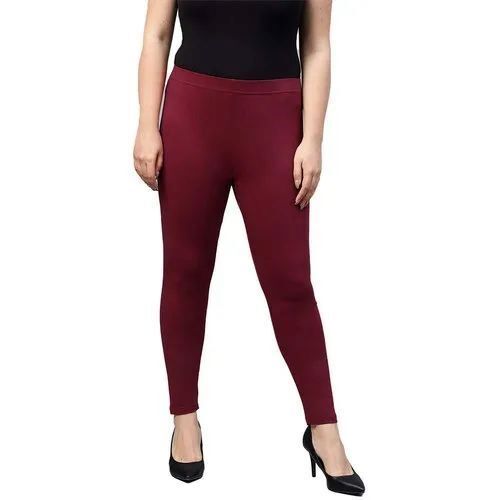 Ankle Length Legging - Premium Lycra Blend, XS to XL Size Range, Dark Brown Color, High Waist Design, Soft Touch, Slimming Effect, Breathable and Moisture-Wicking Features