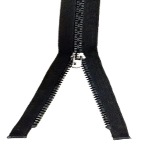 Black Nylon Plastic Zipper - Close End Roll Zipper | Customizable Size, Blue Color, Slider Type Without Slider