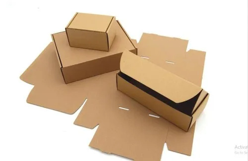 Brown Corrugated Carton Box - Kraft Paper, Eco-Friendly and Durable Material, Rectangle Shape for Gift & Crafts Packaging