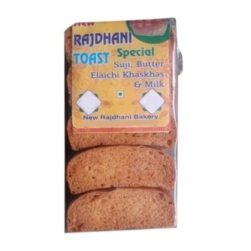 Butter Toast Rusk - Crunchy Baked Cookies With Milk Flavor | Eggless, Sweet, Solid Form, 30 Pieces, Unique Shape