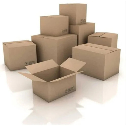 Corrugated Packaging Box - Durable Kraft Paper, Eco-Friendly Rectangular Design, Brown Color for Gift & Crafts