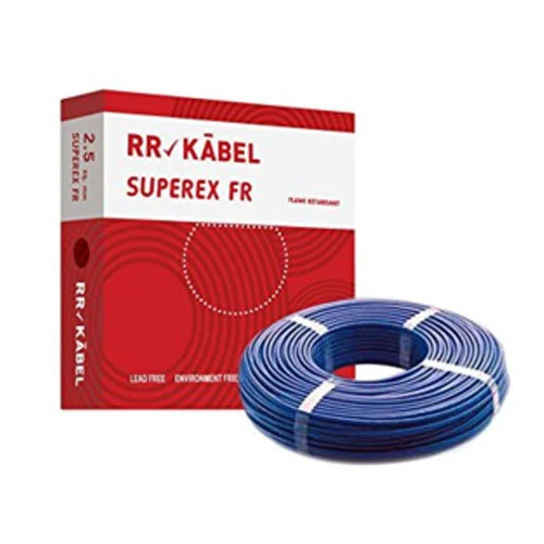 Electrical Wire - 2.5 Sqmm Blue PVC, Copper | Shock, Heat, Fire Resistance, Easy to Use, Higher Strength