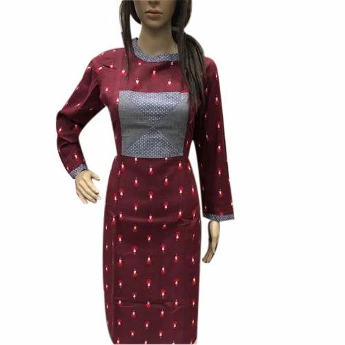 Ladies Cotton Kurti - XL Size, Mix Color, Full Sleeve, Stitched | Quick Dry, Plus Size, Daily Wear
