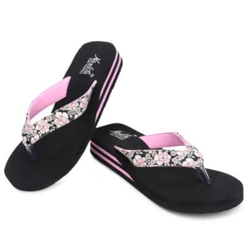 Ladies Heel Slippers - Rubber Material, All Sizes Available, Multi Color Design | Stylish Daily Wear Footwear for Women