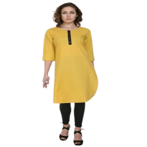 Ladies Plain Kurti - Cotton, XL to Small Sizes | Plus Size, Breathable, Formal & Daily Wear, Multicolor