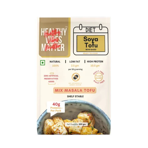 Mix Masala Soya Paneer - 100% Pure Organic Flavor, Beige Color Cubes | Nutritious, Preservative-Free, Rich in Calcium & Potassium