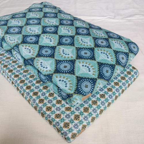 Printed Cotton Katha Fabric