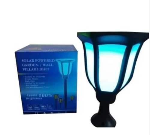 Solar Powered Garden Wall Pillar Light - IP66 Weather-Resistant, Energy-Efficient LED with Dusk-to-Dawn Sensor, Adjustable Brightness, Long-Lasting Battery, Easy Installation