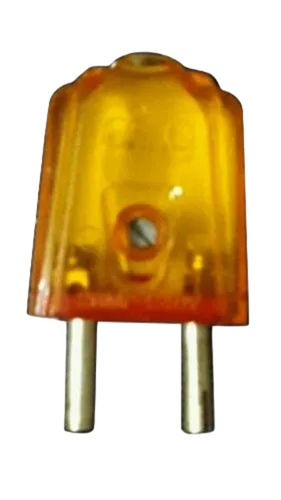 2 Pin Plug Top - 6A Current Rating, Yellow Color, Electric Powered, Durable Design | Very Good Quality, Ideal for Industrial Applications