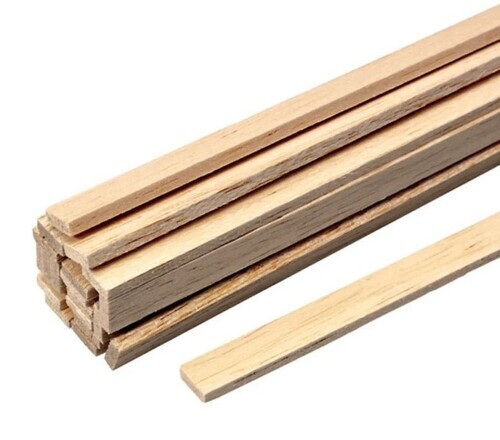 Balsa Wood Strip - Natural, 1000mm x 100mm x 10cm, Rectangular Shape, 1mm Thickness | Ideal for Remote Control Aeroplanes & Architectural Models