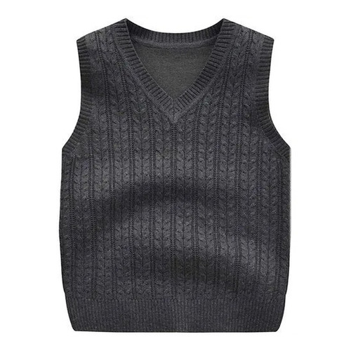 Black Knitted School Sweater - Cashmilon Fabric