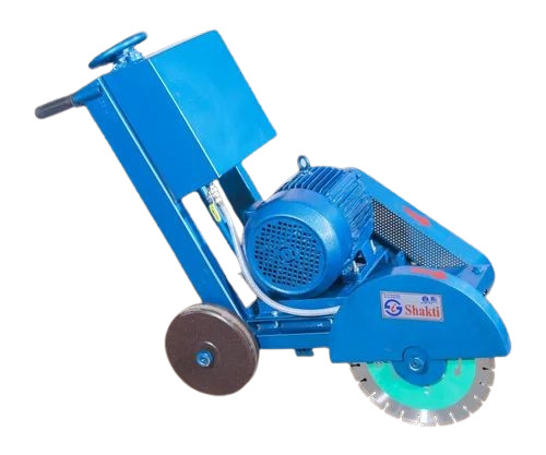 Blue Electric Concrete Cutting Machine - Steel, 5 HP, 415 Volt | Automatic, 2800 RPM Cutting Speed, Low Energy Consumption, Durable Design