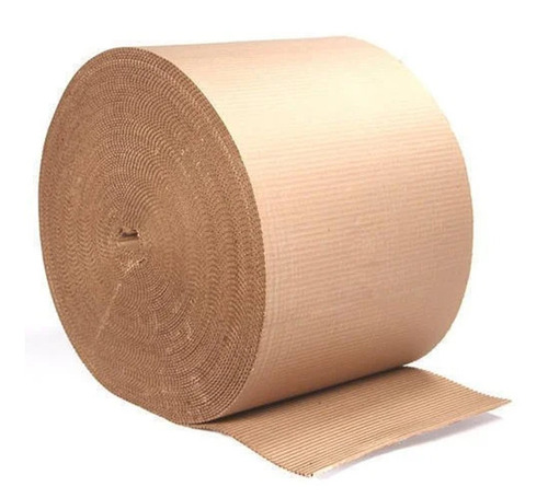 Brown Corrugated Packaging Roll - Light Weight, Plain Design | Ideal for Gift Wrapping Paper and Packaging Needs, Brown Color
