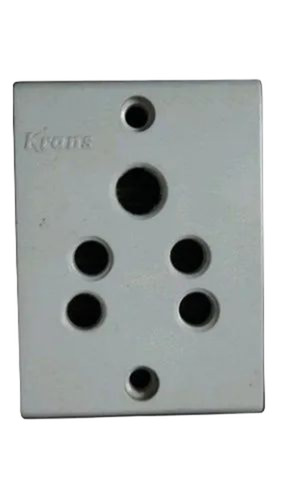 Electric Socket - Polycarbonate Material, 5 Pin Style, Elegant White Finish | Highly Durable, Suitable for Industrial Power Switches