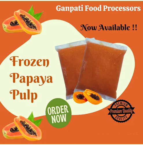 Frozen Papaya Pulp - Kesar Mango Variety, Fresh Frozen Fruit Pulp for Smoothies and Juices, Ready-to-Use for Desserts and Salads